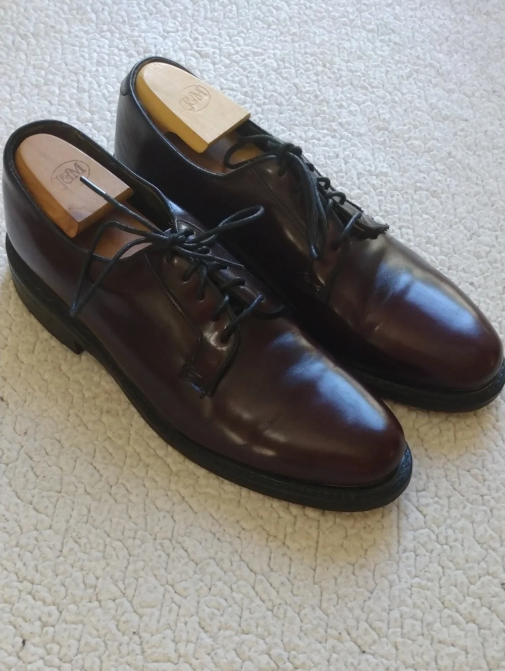 British Walkers Oxblood/Burgundy Leather Derby Shoes 10.5 D (Made in the USA)